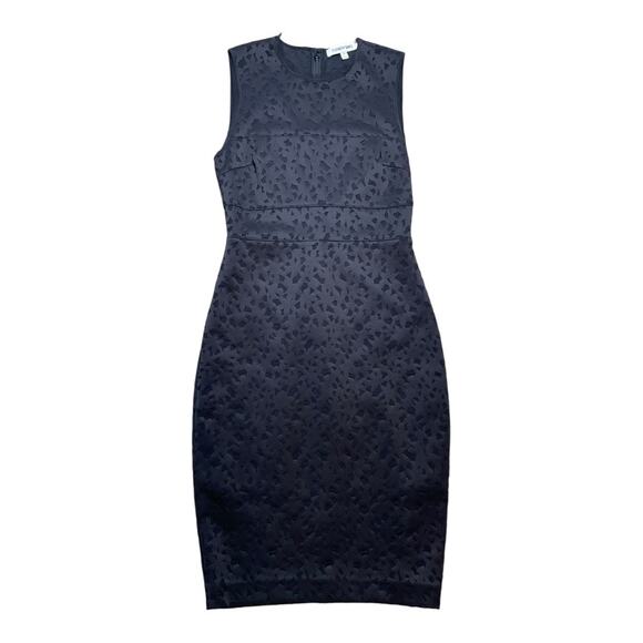 Elizabeth & James Black Laser Cut Sheath Dress Size 4 - Picture 2 of 5